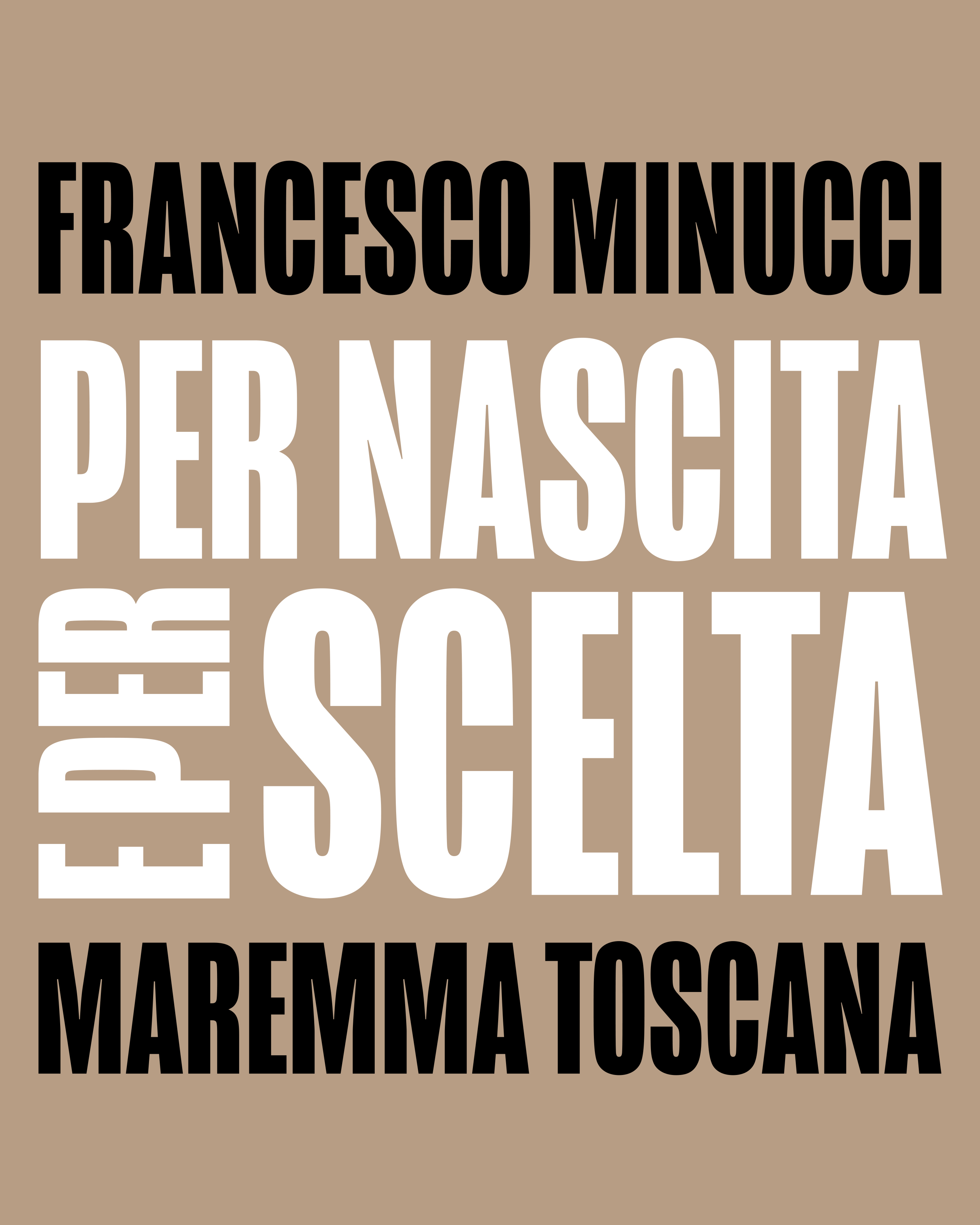 Copertina PER NASCITA E PER SCELTA - Maremma Toscana